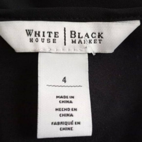 White House Black Market Black, White, & Red Asemetrical Maxi dress Sz.4 EUC - Picture 8 of 10